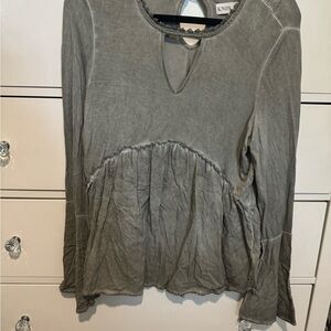 Women's Olive Long Sleeve Top